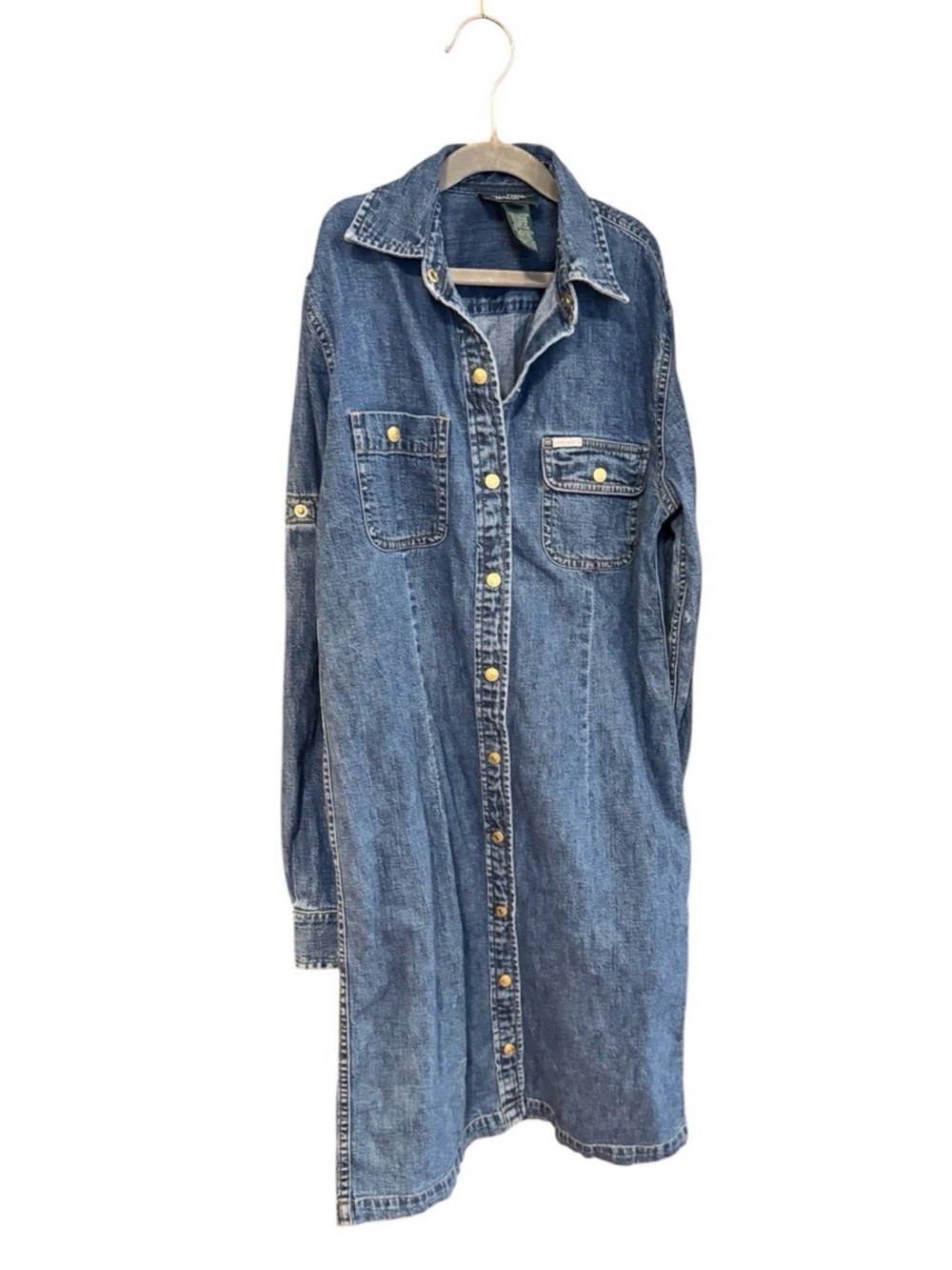 Ralph Lauren Blue Denim Long Sleeve Shirt Dress